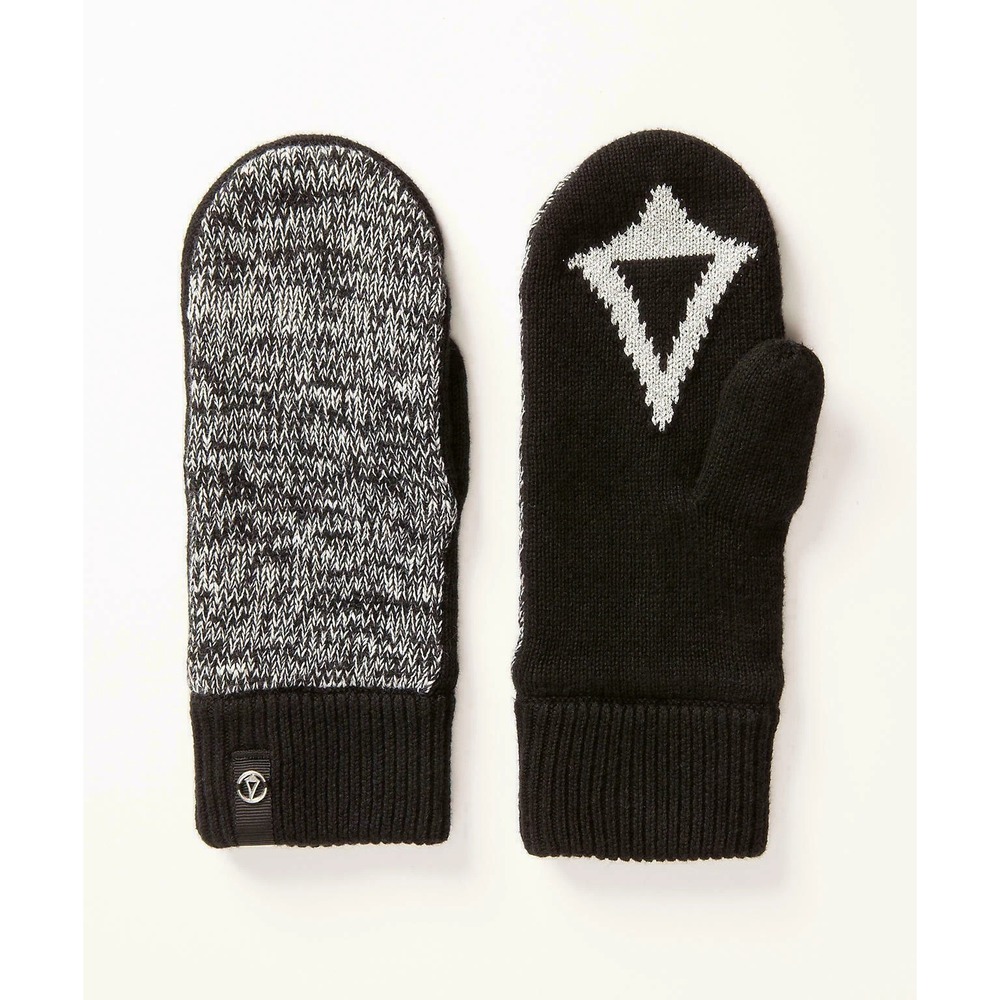 Lululemon Ivivva Naturally Mitten Gloves Size M/L BLK/WHT New